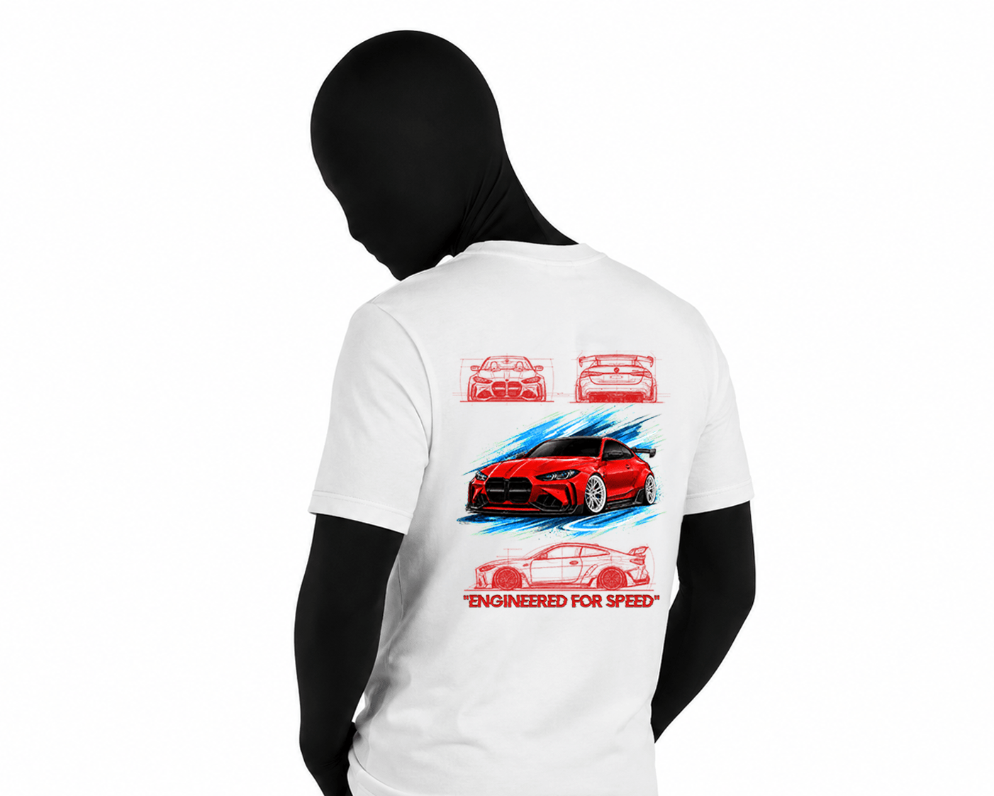 Engineered for Speed Rocker | yT-Shirt - North Shutter BMW - G82 - Schematic -car_photography_bucharest