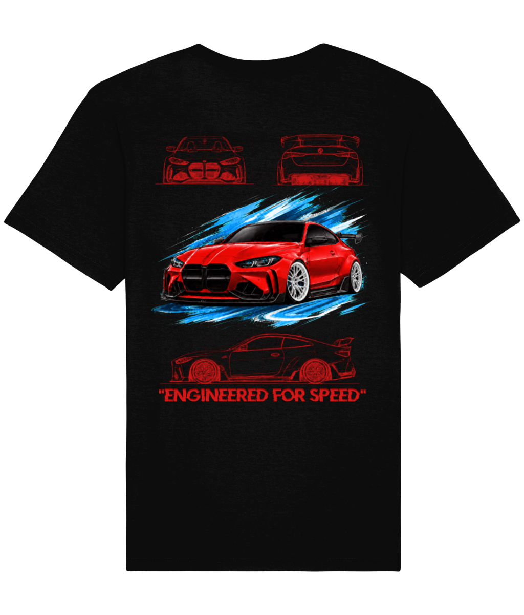 Engineered for Speed Rocker | yT-Shirt - North Shutter BMW - G82 - Schematic -car_photography_bucharest