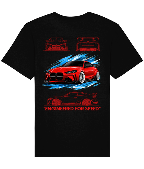 Engineered for Speed Rocker | yT-Shirt - North Shutter BMW - G82 - Schematic -car_photography_bucharest