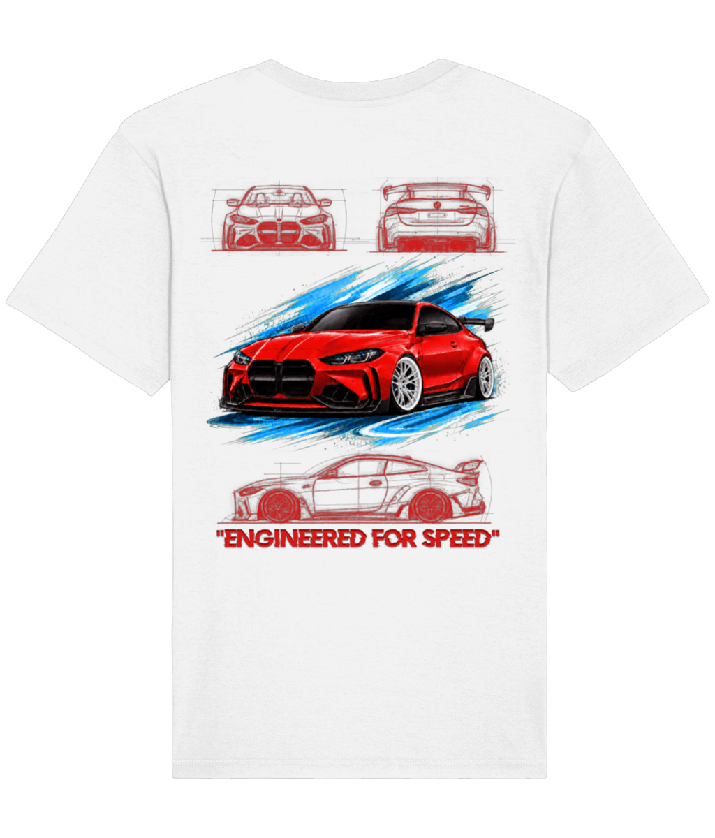 Engineered for Speed Rocker | yT-Shirt - North Shutter BMW - G82 - Schematic -car_photography_bucharest