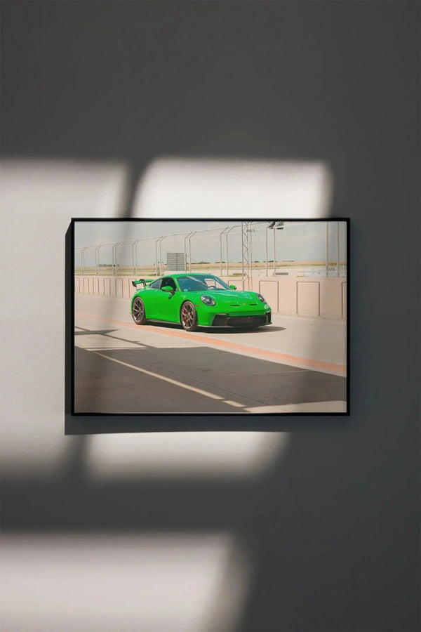 Green Porsche Print - No Frame - North Shutter - car_photography_bucharest